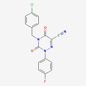 4-(4-Chlorobenzyl)-2-(4-fluorophenyl)-3,5-dioxo-2,3,4,5-tetrahydro-1,2,4-triazine-6-carbonitrile
