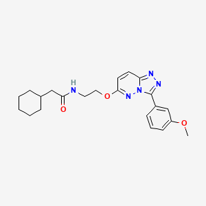 2-cyclohexyl-N-(2-((3-(3-methoxyphenyl)-[1,2,4]triazolo[4,3-b]pyridazin-6-yl)oxy)ethyl)acetamide