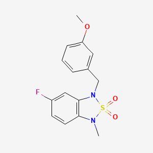 5-Fluoro-3-(3-methoxybenzyl)-1-methyl-1,3-dihydrobenzo[c][1,2,5]thiadiazole 2,2-dioxide