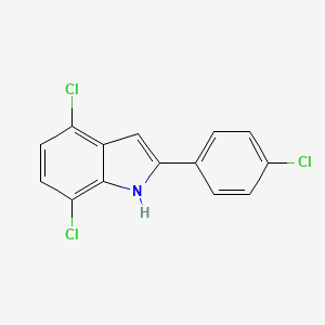 4,7-dichloro-2-(4-chlorophenyl)-1H-indole