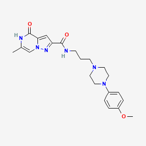 N-(3-(4-(4-methoxyphenyl)piperazin-1-yl)propyl)-6-methyl-4-oxo-4,5-dihydropyrazolo[1,5-a]pyrazine-2-carboxamide