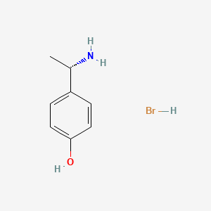 molecular formula C8H12BrNO B2975186 (S)-4-(1-Aminoethyl)phenol hydrobromide CAS No. 1001094-89-8