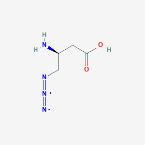 molecular formula C4H8N4O2 B2975194 H-L-Dbu(N3)-OH 