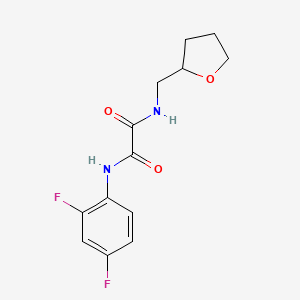 molecular formula C13H14F2N2O3 B2975198 N1-(2,4-difluorophenyl)-N2-((tetrahydrofuran-2-yl)methyl)oxalamide CAS No. 839682-58-5