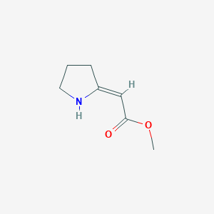 molecular formula C7H11NO2 B2975225 Methyl 2-(pyrrolidin-2-ylidene)acetate CAS No. 86971-65-5