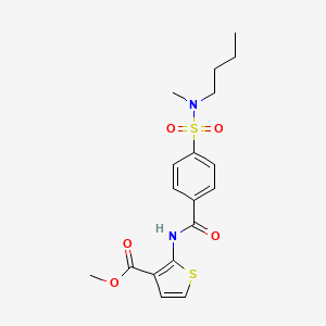 molecular formula C18H22N2O5S2 B2975245 methyl 2-{4-[butyl(methyl)sulfamoyl]benzamido}thiophene-3-carboxylate CAS No. 864940-36-3