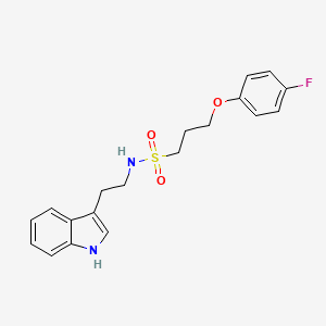 molecular formula C19H21FN2O3S B2975282 3-(4-fluorophenoxy)-N-[2-(1H-indol-3-yl)ethyl]propane-1-sulfonamide CAS No. 946320-73-6