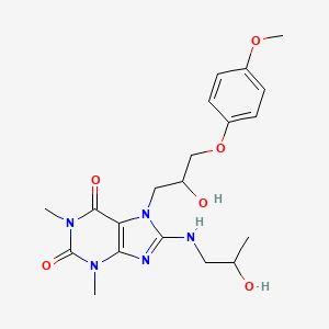7-(2-hydroxy-3-(4-methoxyphenoxy)propyl)-8-((2-hydroxypropyl)amino)-1,3-dimethyl-1H-purine-2,6(3H,7H)-dione