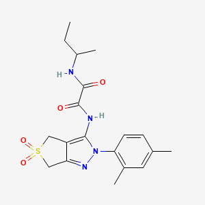molecular formula C19H24N4O4S B2975301 N-(butan-2-yl)-N'-[2-(2,4-dimethylphenyl)-5,5-dioxo-2H,4H,6H-5lambda6-thieno[3,4-c]pyrazol-3-yl]ethanediamide CAS No. 941952-90-5