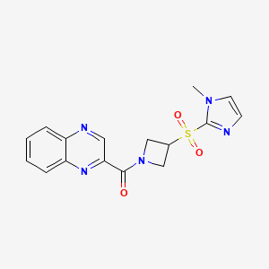 (3-((1-methyl-1H-imidazol-2-yl)sulfonyl)azetidin-1-yl)(quinoxalin-2-yl)methanone