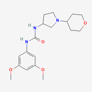 1-(3,5-Dimethoxyphenyl)-3-[1-(oxan-4-yl)pyrrolidin-3-yl]urea