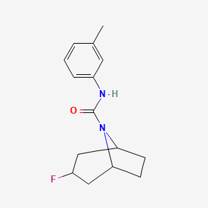 molecular formula C15H19FN2O B2975308 3-Fluoro-N-(3-methylphenyl)-8-azabicyclo[3.2.1]octane-8-carboxamide CAS No. 2309184-43-6