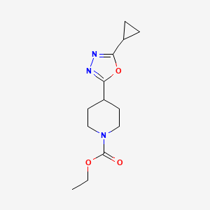 Ethyl 4-(5-cyclopropyl-1,3,4-oxadiazol-2-yl)piperidine-1-carboxylate