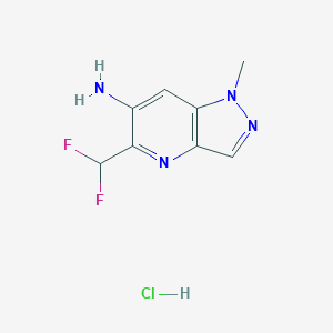 5-(Difluoromethyl)-1-methylpyrazolo[4,3-b]pyridin-6-amine;hydrochloride
