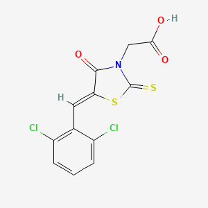 [(5Z)-5-(2,6-dichlorobenzylidene)-4-oxo-2-thioxo-1,3-thiazolidin-3-yl]acetic acid