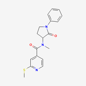 N-Methyl-2-methylsulfanyl-N-(2-oxo-1-phenylpyrrolidin-3-yl)pyridine-4-carboxamide