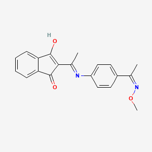 2-(((4-(2-Aza-2-methoxy-1-methylvinyl)phenyl)amino)ethylidene)indane-1,3-dione