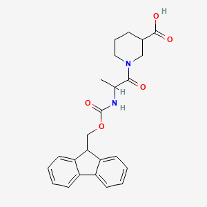 1-[2-(9H-Fluoren-9-ylmethoxycarbonylamino)propanoyl]piperidine-3-carboxylic acid
