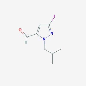 5-Iodo-2-(2-methylpropyl)pyrazole-3-carbaldehyde