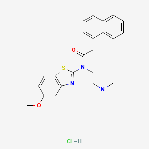 N-(2-(dimethylamino)ethyl)-N-(5-methoxybenzo[d]thiazol-2-yl)-2-(naphthalen-1-yl)acetamide hydrochloride