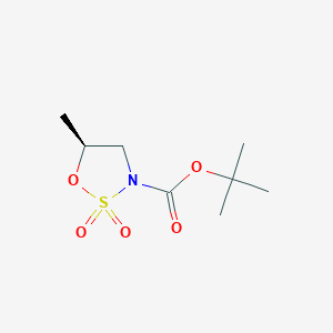 molecular formula C8H15NO5S B2975340 (s)-Tert-butyl 5-methyl-1,2,3-oxathiazolidine-3-carboxylate 2,2-dioxide CAS No. 396074-50-3