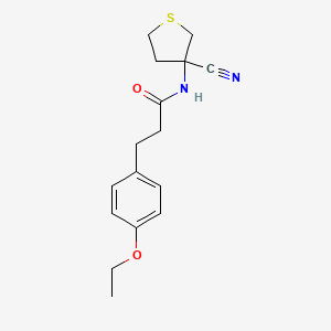 molecular formula C16H20N2O2S B2975343 N-(3-cyanothiolan-3-yl)-3-(4-ethoxyphenyl)propanamide CAS No. 1258709-66-8