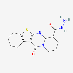 12-oxo-1,2,3,4,7,9,10,12-octahydro-8H-[1]benzothieno[2,3-d]pyrido[1,2-a]pyrimidine-7-carbohydrazide
