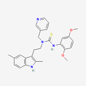 3-(2,5-dimethoxyphenyl)-1-(2-(2,5-dimethyl-1H-indol-3-yl)ethyl)-1-(pyridin-3-ylmethyl)thiourea