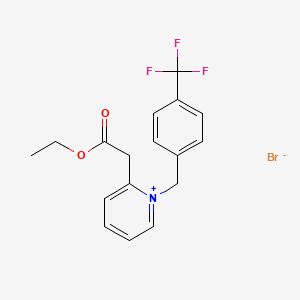 2-(2-Ethoxy-2-oxoethyl)-1-[4-(trifluoromethyl)benzyl]pyridinium bromide