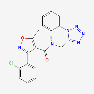 3-(2-chlorophenyl)-5-methyl-N-((1-phenyl-1H-tetrazol-5-yl)methyl)isoxazole-4-carboxamide