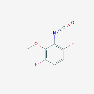 molecular formula C8H5F2NO2 B2975357 1,4-Difluoro-2-isocyanato-3-methoxybenzene CAS No. 1261616-22-1