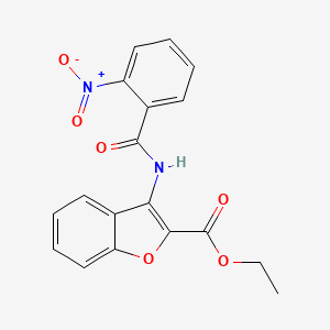 Ethyl 3-(2-nitrobenzamido)benzofuran-2-carboxylate
