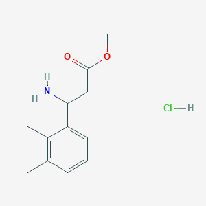 molecular formula C12H18ClNO2 B2975370 Methyl 3-amino-3-(2,3-dimethylphenyl)propanoate hydrochloride CAS No. 1333767-90-0