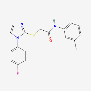 2-[1-(4-fluorophenyl)imidazol-2-yl]sulfanyl-N-(3-methylphenyl)acetamide