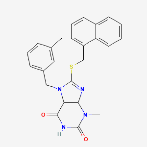 3-methyl-7-[(3-methylphenyl)methyl]-8-{[(naphthalen-1-yl)methyl]sulfanyl}-2,3,6,7-tetrahydro-1H-purine-2,6-dione