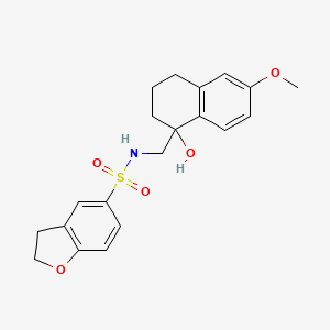 N-((1-hydroxy-6-methoxy-1,2,3,4-tetrahydronaphthalen-1-yl)methyl)-2,3-dihydrobenzofuran-5-sulfonamide
