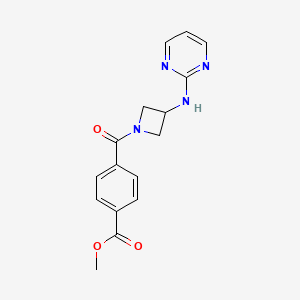 Methyl 4-(3-(pyrimidin-2-ylamino)azetidine-1-carbonyl)benzoate