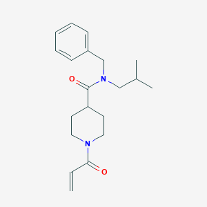 N-Benzyl-N-(2-methylpropyl)-1-prop-2-enoylpiperidine-4-carboxamide