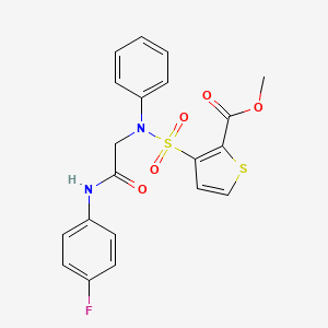 Methyl 3-[{2-[(4-fluorophenyl)amino]-2-oxoethyl}(phenyl)sulfamoyl]thiophene-2-carboxylate