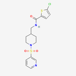 5-chloro-N-((1-(pyridin-3-ylsulfonyl)piperidin-4-yl)methyl)thiophene-2-carboxamide