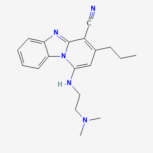 molecular formula C19H23N5 B2975408 1-{[2-(Dimethylamino)ethyl]amino}-3-propylpyrido[1,2-a]benzimidazole-4-carbonitrile CAS No. 384798-18-9