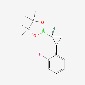 rel-2-[(1R,2R)-2-(2-fluorophenyl)cyclopropyl]-4,4,5,5-tetramethyl-1,3,2-dioxaborolane