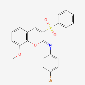 (Z)-4-bromo-N-(8-methoxy-3-(phenylsulfonyl)-2H-chromen-2-ylidene)aniline