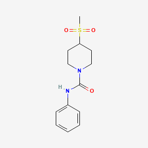 molecular formula C13H18N2O3S B2975422 4-(methylsulfonyl)-N-phenylpiperidine-1-carboxamide CAS No. 1787917-17-2
