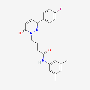 molecular formula C22H22FN3O2 B2975426 N-(3,5-dimethylphenyl)-4-(3-(4-fluorophenyl)-6-oxopyridazin-1(6H)-yl)butanamide CAS No. 946215-57-2