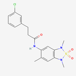 3-(3-chlorophenyl)-N-(1,3,6-trimethyl-2,2-dioxido-1,3-dihydrobenzo[c][1,2,5]thiadiazol-5-yl)propanamide