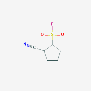 molecular formula C6H8FNO2S B2975450 2-Cyanocyclopentane-1-sulfonyl fluoride CAS No. 2193067-44-4