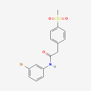 molecular formula C15H14BrNO3S B2975470 N-(3-bromophenyl)-2-(4-methanesulfonylphenyl)acetamide CAS No. 919851-74-4