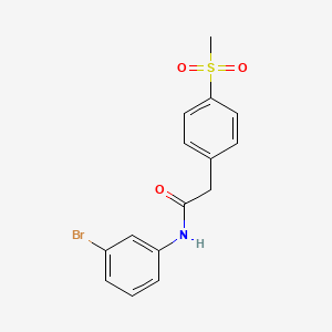 molecular formula C15H14BrNO3S B2975470 N-(3-bromophenyl)-2-(4-(methylsulfonyl)phenyl)acetamide CAS No. 919851-74-4