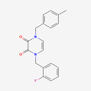 molecular formula C19H17FN2O2 B2975472 1-(2-Fluorobenzyl)-4-(4-methylbenzyl)-1,4-dihydro-2,3-pyrazinedione CAS No. 902862-08-2